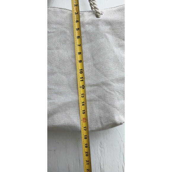 Embroidered Floral Shoulder Bag Zippered Rope Handle Boho Cottagecore Pocketbook - Picture 3 of 7